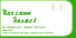 mariann haspel business card